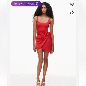 Wilfred Saturn mini tie dress red